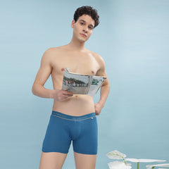 Super Combed Cotton Soft Rib Mens Solid Trunk