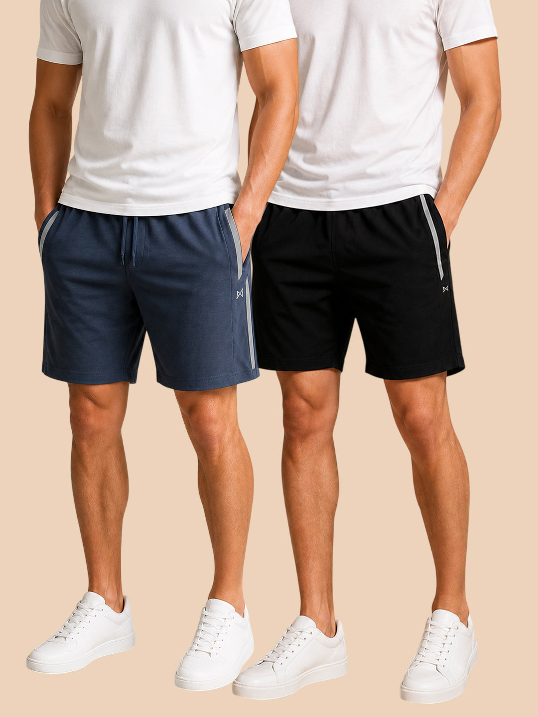Force NXT Men's Combed Cotton Solid Short - Pack of 2
