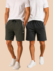 Force NXT Men's Combed Cotton Solid Short - Pack of 2