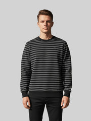 Force NXT Men's Combed Cotton Full Sleeves Striped Sweatshirt