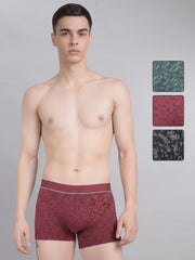 Ultrasoft Micromodal Four Way Stretch  Mens Pack of 3 Printed Trunk
