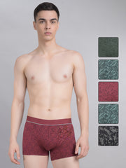 Ultrasoft Micromodal Four Way Stretch Mens Pack of 5 Printed Trunk