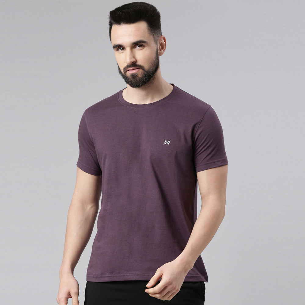Force NXT Super Combed Cotton Mens Round Neck Solid T-Shirt