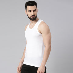 Super Combed Cotton Mens Pack Of 5 White Vest