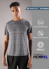 Anti Viral Anti Odour Cool Mens Round Neck Pack Of 2 Sports Printed T-Shirt