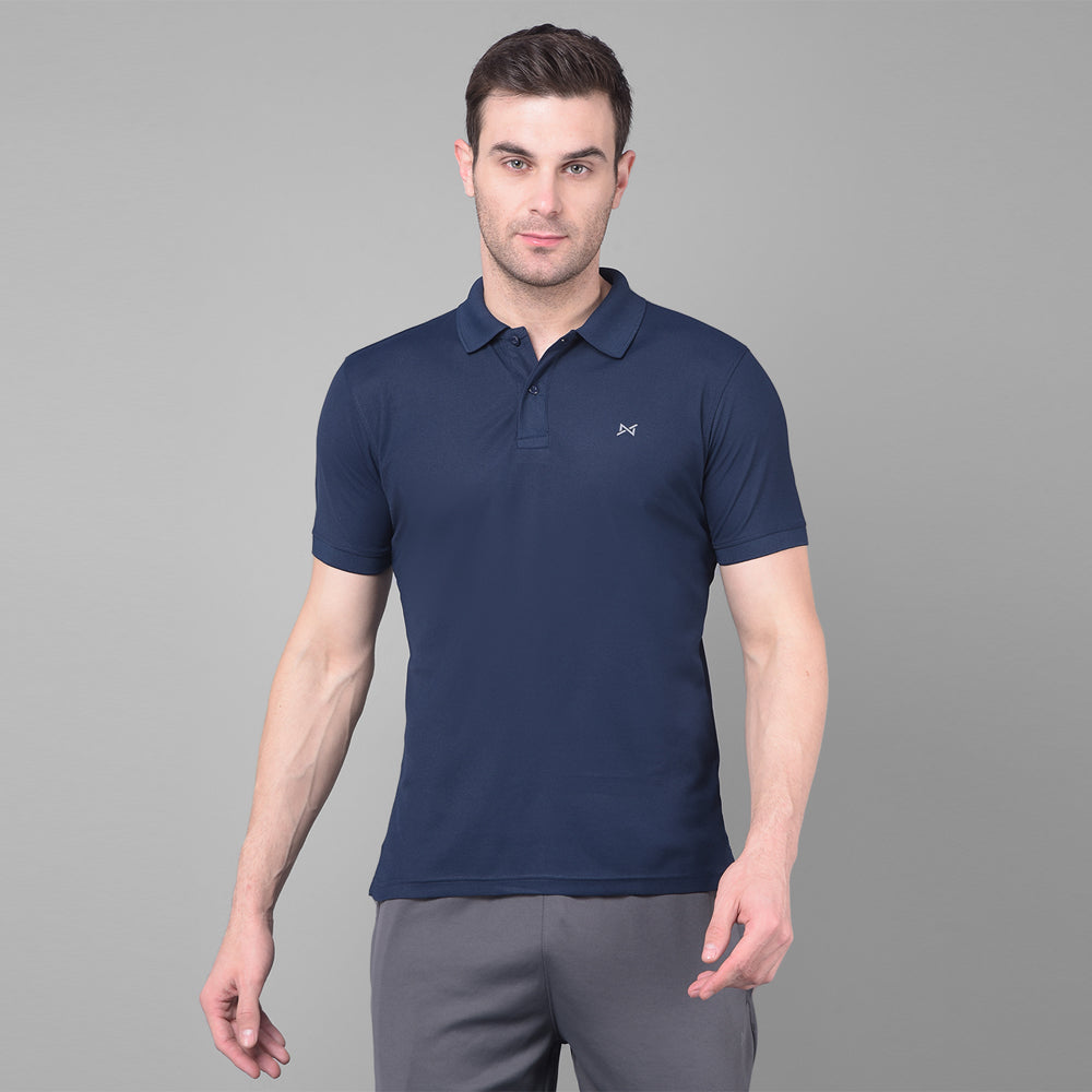 Anti Viral Anti Odour Cool Mens Collared Polo Sports Solid T-Shirt