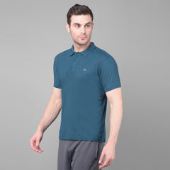 Anti Viral Anti Odour Cool Mens Collared Polo Sports Solid T-Shirt