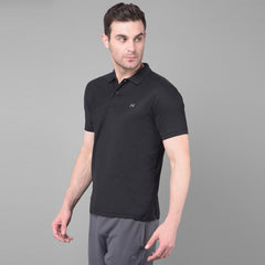 Anti Viral Anti Odour Cool Mens Collared Polo Sports Solid T-Shirt