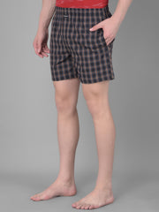 Force NXT Men's Super Combed Cotton Fabric Checkered Boxers