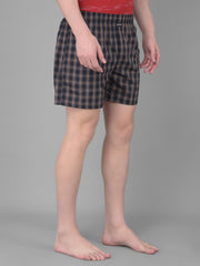 Force NXT Men's Super Combed Cotton Fabric Checkered Boxers