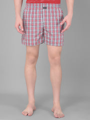 Force NXT Men's Super Combed Cotton Fabric Checkered Boxers