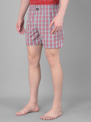 Force NXT Men's Super Combed Cotton Fabric Checkered Boxers