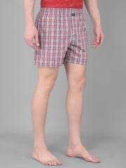 Force NXT Men's Super Combed Cotton Fabric Checkered Boxers