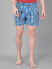 Force NXT Men's Super Combed Cotton Fabric Checkered Boxers