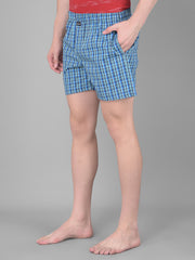 Force NXT Men's Super Combed Cotton Fabric Checkered Boxers