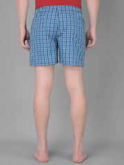 Force NXT Men's Super Combed Cotton Fabric Checkered Boxers