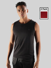 Anti Viral Anti Odour Cool Mens Pack Of 2 Sports Muscle T-Shirt