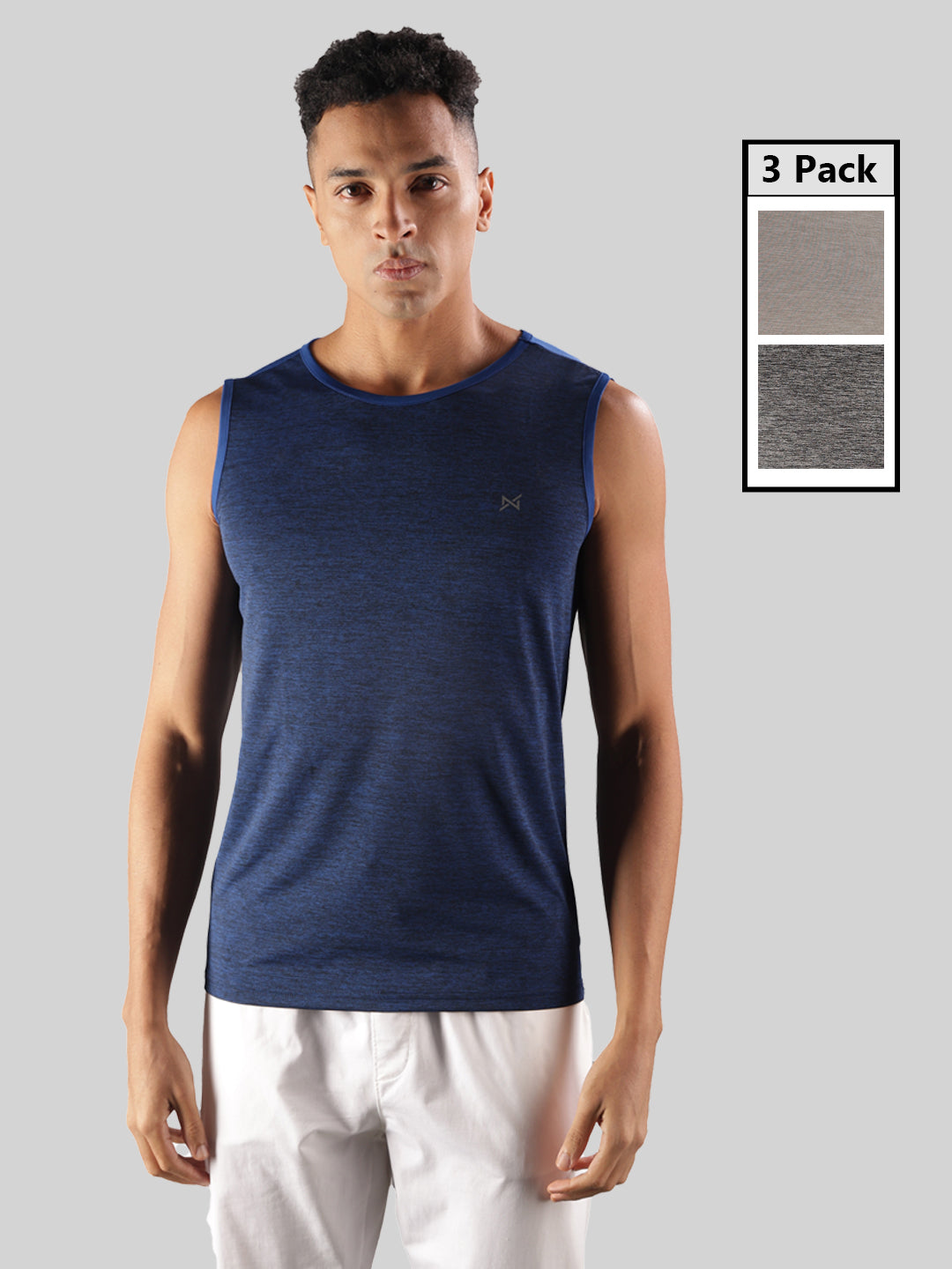 Anti Viral Anti Odour Cool Mens Pack Of 2 Sports Muscle T-Shirt