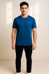 Force NXT Men's Premium Microfiber Fabric Half-Sleeves Round Neck Solid T-Shirt