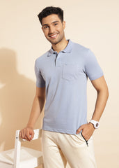 Force NXT Men's Super Combed Cotton Rich Fabric Half-Sleeves Polo T-Shirt
