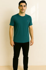 Force NXT Men's Premium Microfiber Fabric Half-Sleeves Round Neck Solid T-Shirt