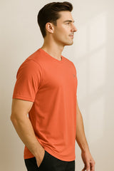 Force NXT Men's Premium Microfiber Fabric Half-Sleeves Round Neck Solid T-Shirt
