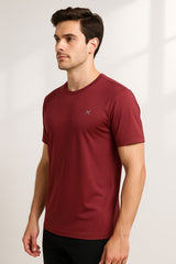 Force NXT Men's Premium Microfiber Fabric Half-Sleeves Round Neck Solid T-Shirt