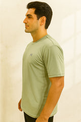 Force NXT Men's Premium Microfiber Fabric Half-Sleeves Round Neck Solid T-Shirt
