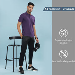 Force NXT Super Combed Cotton Mens Collared Polo Solid T-Shirt