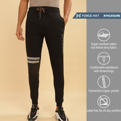 Force NXT Super Combed Cotton Mens Pack of 2 Solid Jogger