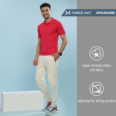 Force NXT Super Combed Cotton Mens Collared Polo Solid T-Shirt