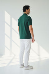 Force NXT Men's Super Combed Cotton Rich Jacquard Fabric Half-Sleeves Polo T-Shirt