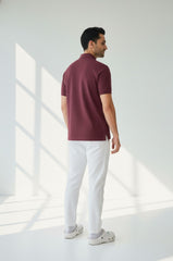 Force NXT Men's Super Combed Cotton Rich Jacquard Fabric Half-Sleeves Polo T-Shirt