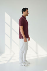 Force NXT Men's Super Combed Cotton Rich Jacquard Fabric Half-Sleeves Polo T-Shirt