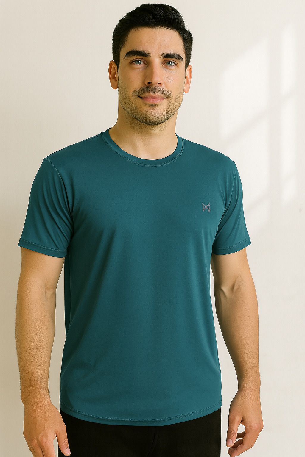 Force NXT Men's Premium Microfiber Fabric Half-Sleeves Round Neck Solid T-Shirt
