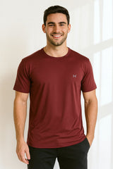 Force NXT Men's Premium Microfiber Fabric Half-Sleeves Round Neck Solid T-Shirt