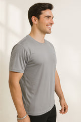 Force NXT Men's Premium Microfiber Fabric Half-Sleeves Round Neck Solid T-Shirt