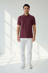 Force NXT Men's Super Combed Cotton Rich Jacquard Fabric Half-Sleeves Polo T-Shirt