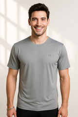 Force NXT Men's Premium Microfiber Fabric Half-Sleeves Round Neck Solid T-Shirt