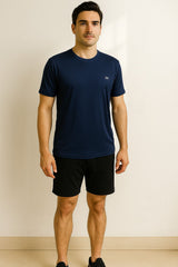 Force NXT Men's Premium Microfiber Fabric Half-Sleeves Round Neck Solid T-Shirt