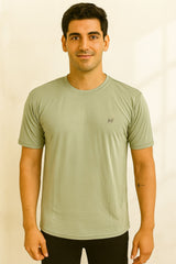 Force NXT Men's Premium Microfiber Fabric Half-Sleeves Round Neck Solid T-Shirt