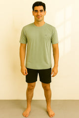 Force NXT Men's Premium Microfiber Fabric Half-Sleeves Round Neck Solid T-Shirt